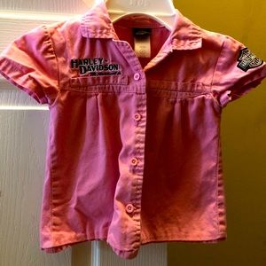 Harley Davidson button up toddler 2t